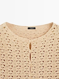 Cutwork crochet cardigan