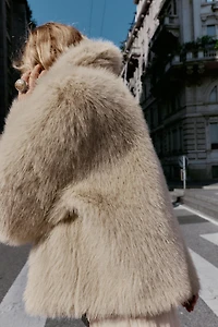 DOUBLE-FACED FAUX FUR JACKET