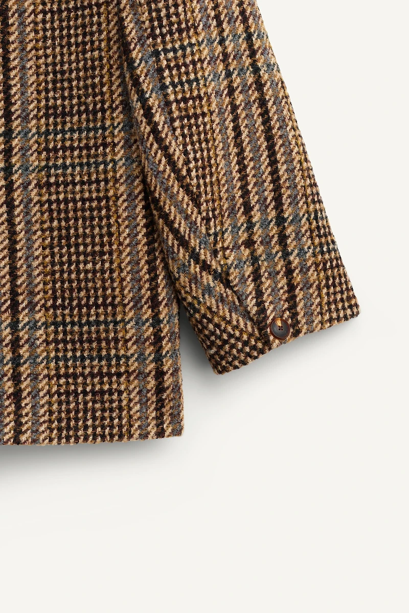LIMITED EDITION PLAID SHORT COAT WITH SCARF