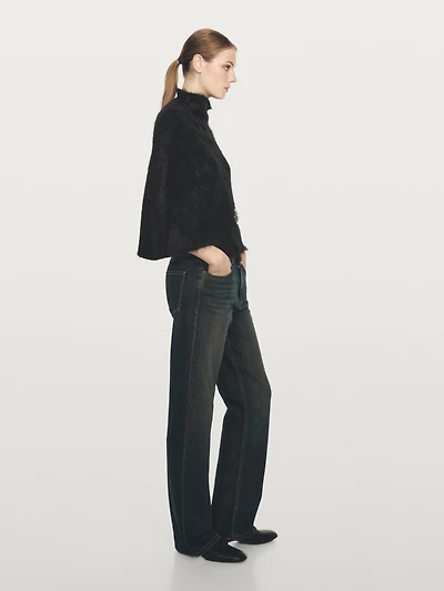 Cape brossée 100 % cachemire