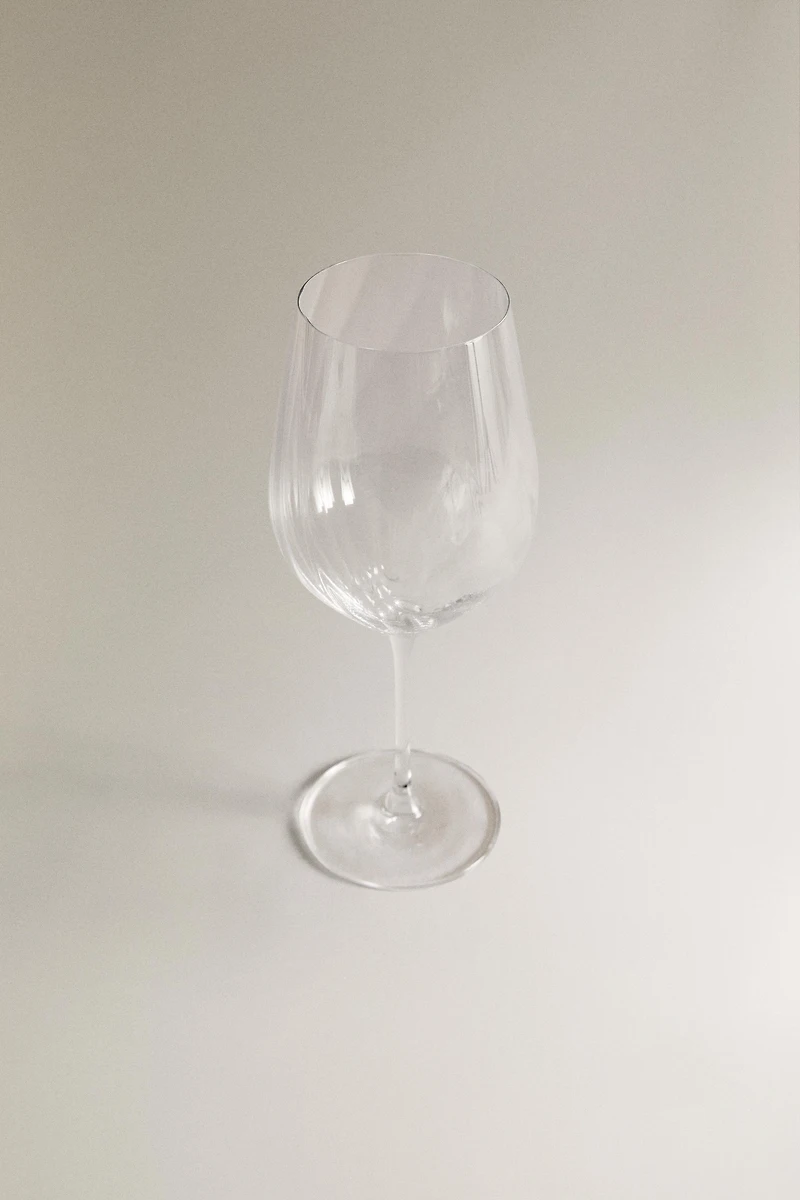 VERRE À VIN CRISTALLIN RELIEF