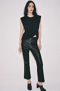 SHOULDER PAD KNIT TOP