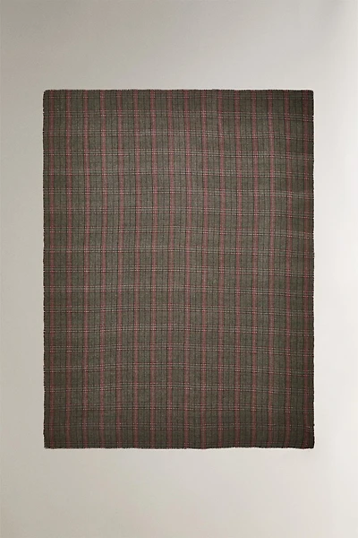 CHRISTMAS TARTAN CHECK BLANKET