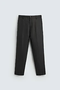 100% LINEN REGULAR FIT PANTS