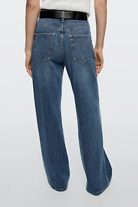 High-waist wide-leg jeans