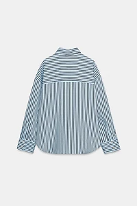 OVERSIZED STRIPED POPLIN SHIRT