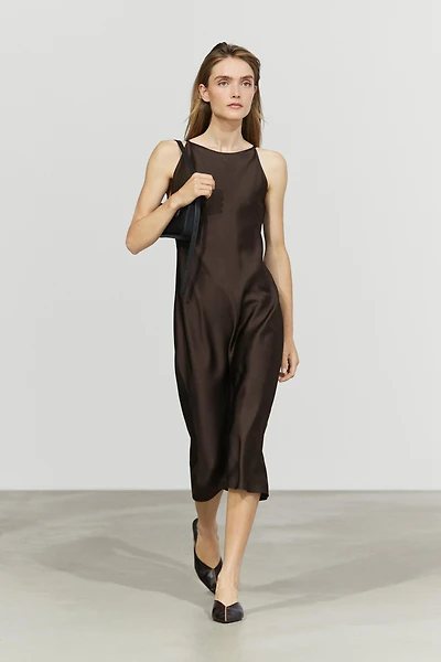Satin midi dress