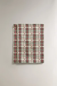 DYED THREAD CHRISTMAS HEART PLACEMAT (PACK OF 2)