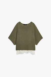 COMBINATION KNIT SWEATER