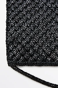 Braided nappa leather bag