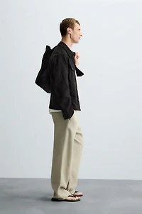 FAUX SUEDE OVERSHIRT
