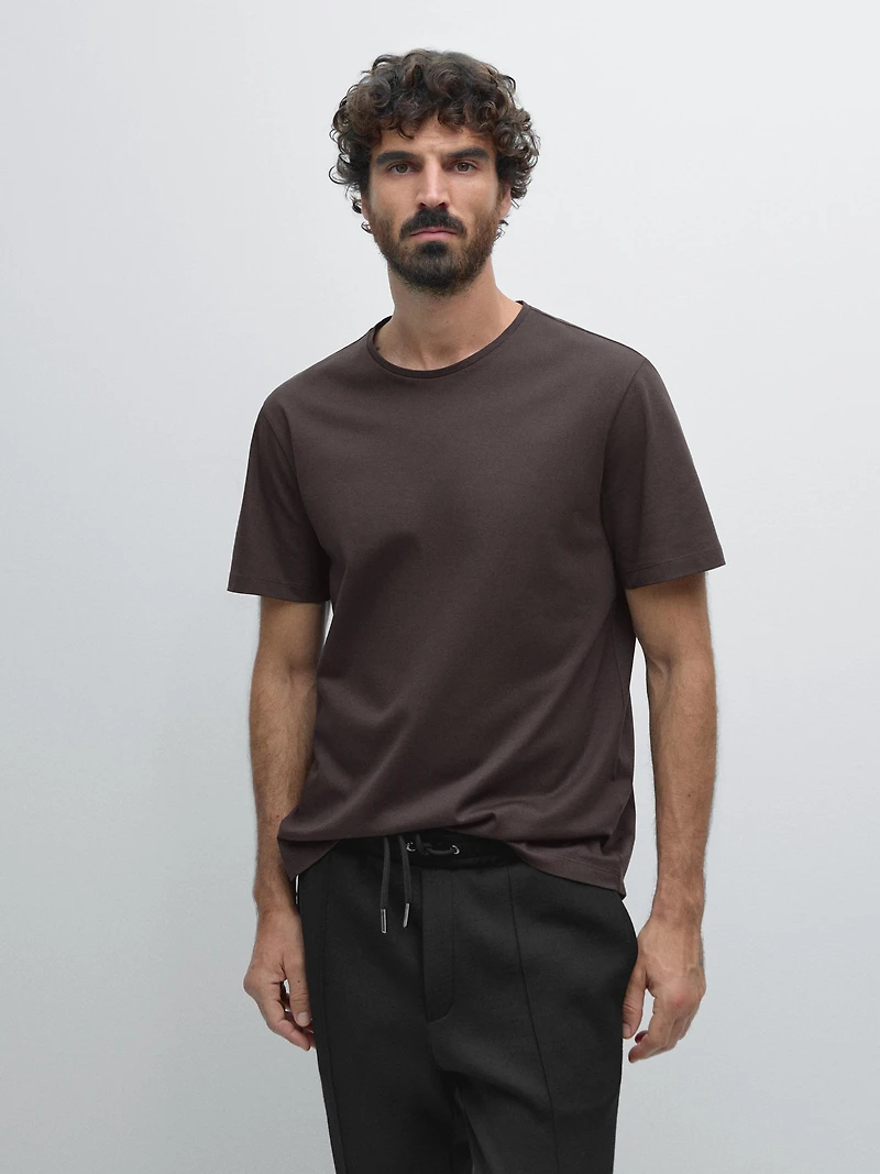 T-shirt regular fit à col rond