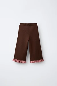 GINGHAM CHECK KNIT CULOTTES