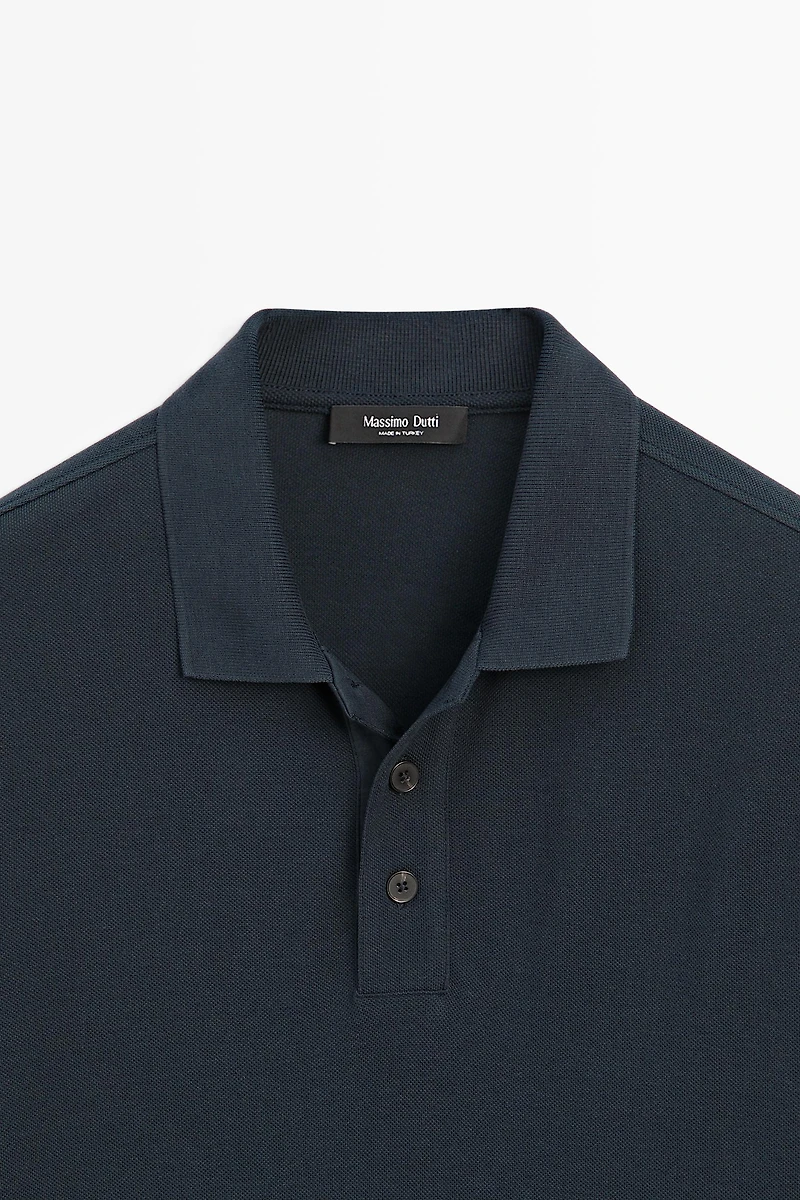 Piqué 100% cotton polo shirt