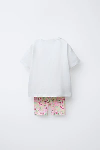 MINNIE MOUSE © DISNEY T-SHIRT AND BIKER LEGGINGS SET
