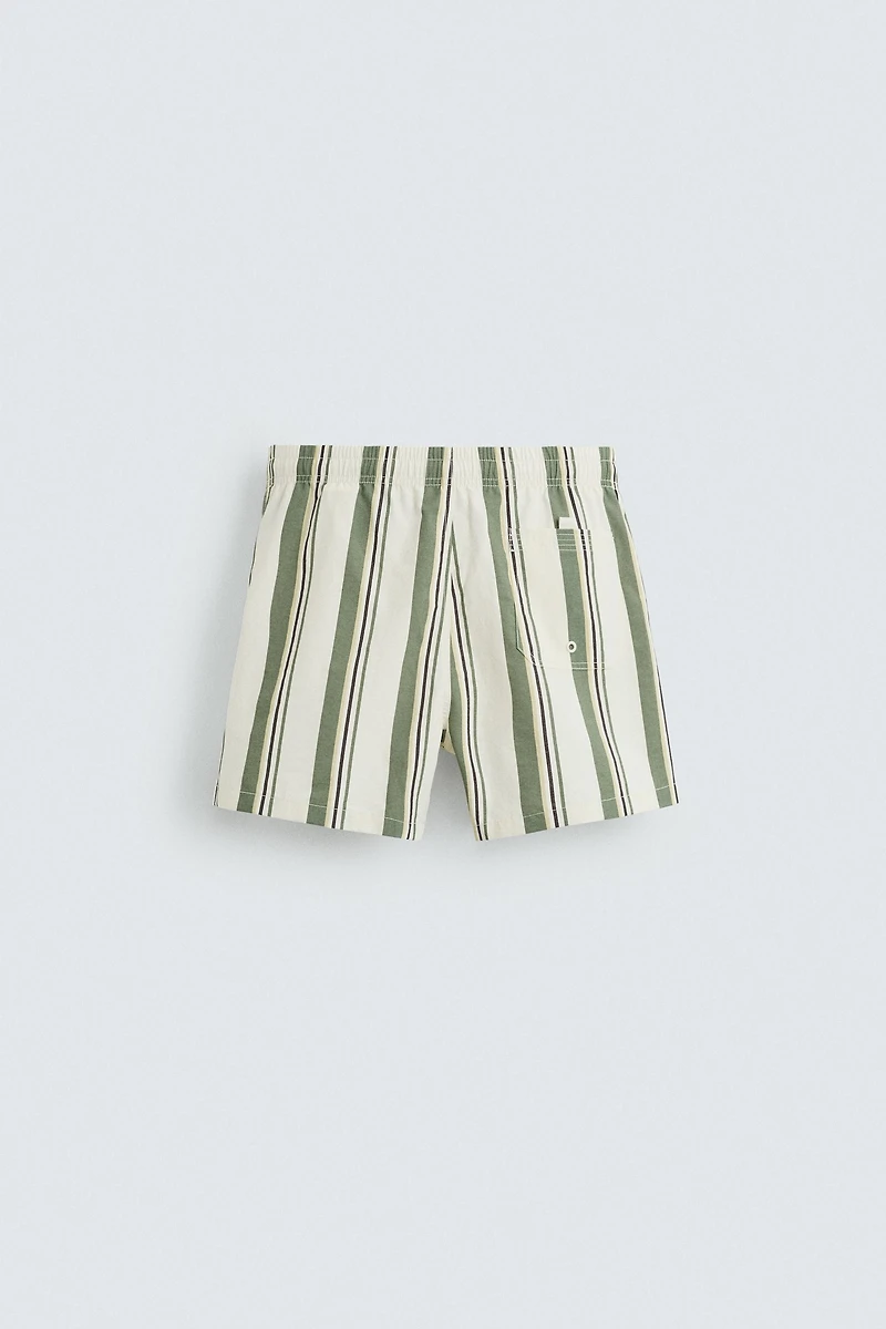 STRIPED MID-LENGTH SWIMSUIT