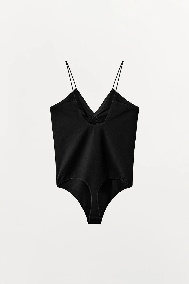 STOCKING-STYLE STRAPPY BODYSUIT