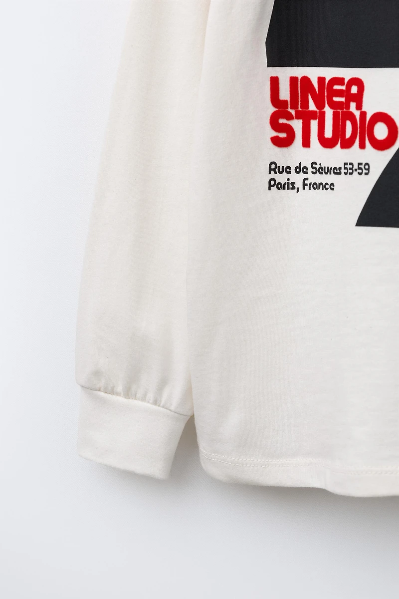 FLOCKED PRINT T-SHIRT