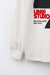 FLOCKED PRINT T-SHIRT