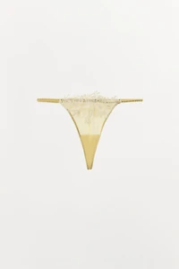 CONTRAST LACE THONG