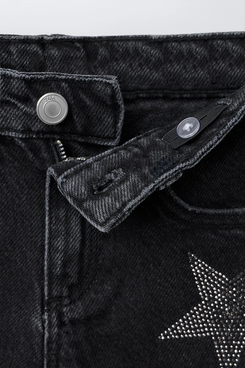 SPARKLY STARS WIDE LEG JEANS