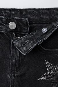 SPARKLY STARS WIDE LEG JEANS