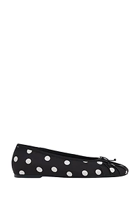 POLKA DOT BALLET FLATS WITH BOW