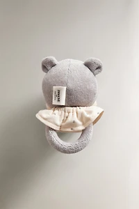 CHILDREN'S HIPPOPOTAMUS PLUSH TOY RATTLE