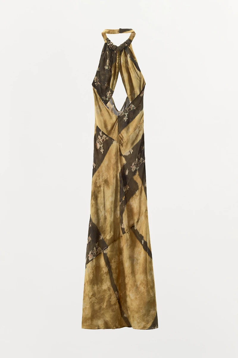 ROBE LONGUE IMPRIMÉE HALTER