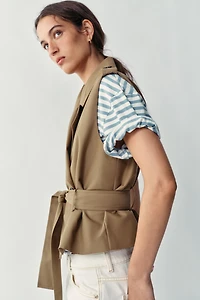 BELTED DOUBLE BREASTED VEST