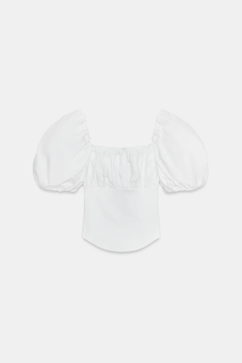 COMBINATION BALLOON SLEEVE TOP