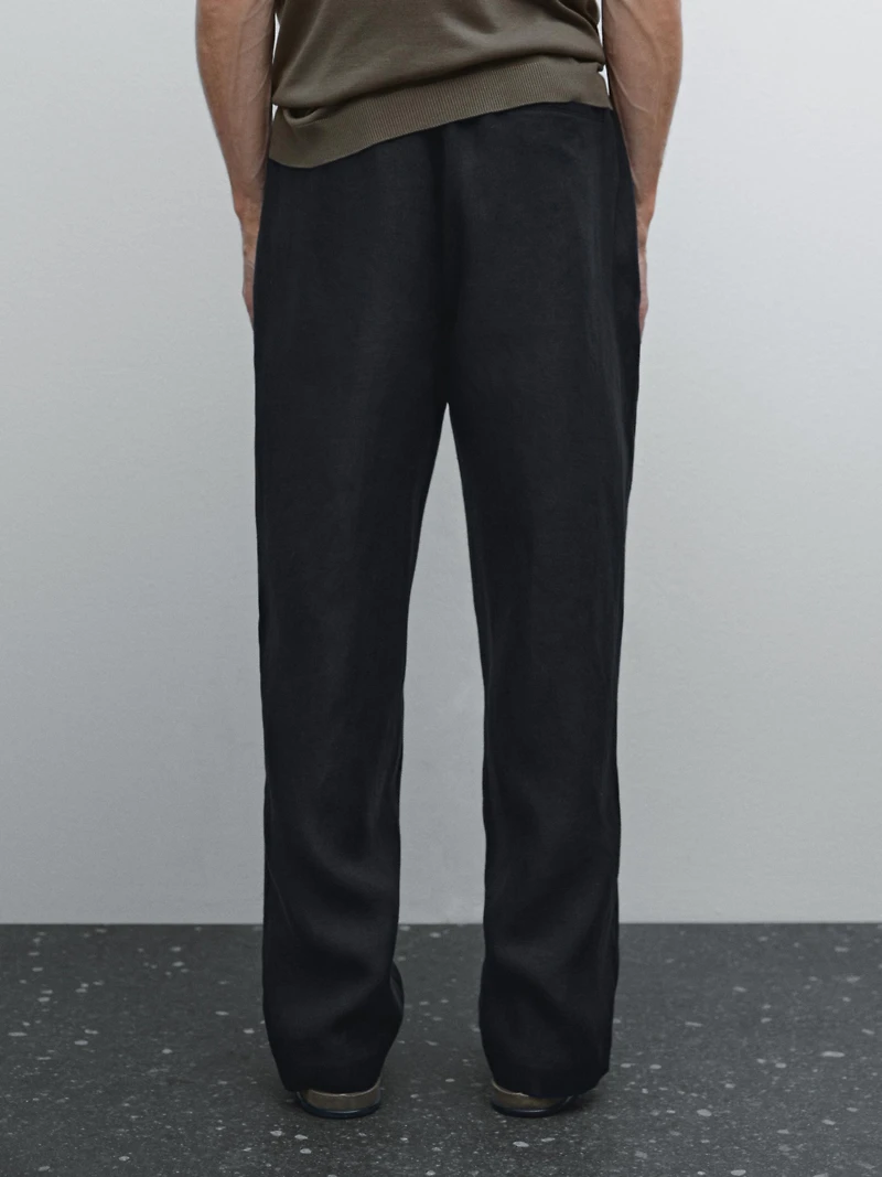 100% linen trousers