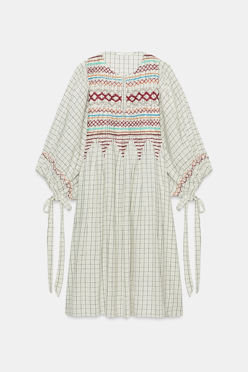 ZW COLLECTION LINEN BLEND MIDI DRESS