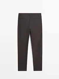 Cool wool textured trousers