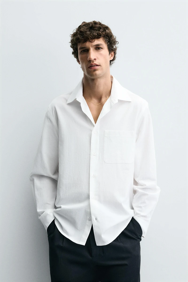 CRINKLED EFFECT SHIRT