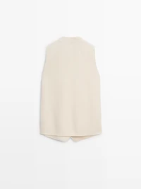 Flowing linen blend crossover top