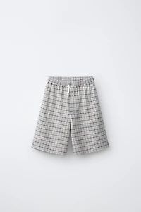 PLAID PRINT SHORTS