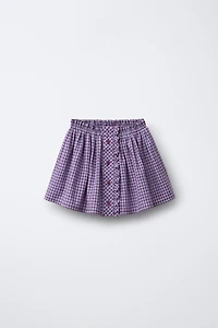 PLAID RUFFLE SKIRT