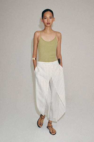 STRIPED LINEN PAREO PANTS ZW COLLECTION