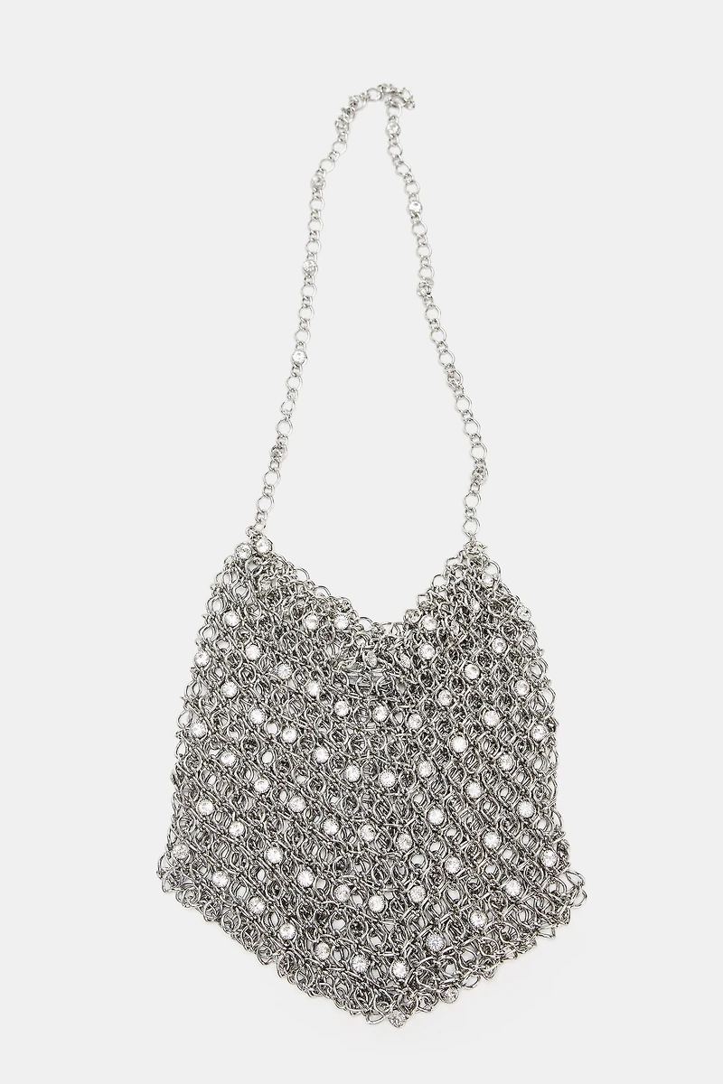 BEADED MINI BUCKET BAG