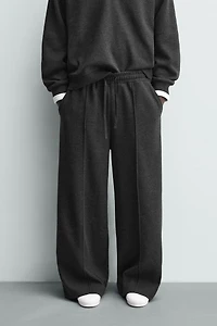 TEXTURED WIDE FIT JOGGER PANTS