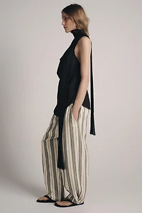 TOP HALTER FOULARD FRANGES ZW COLLECTION