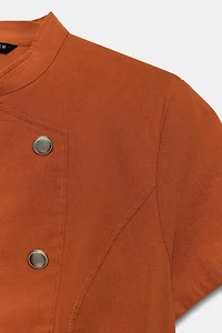 SHORT SLEEVE BUTTON TOP