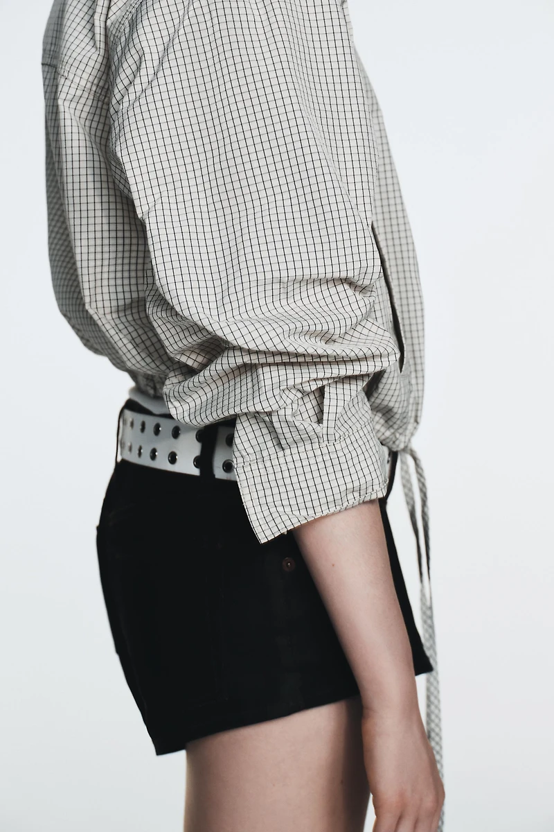 PLAID NYLON JACKET