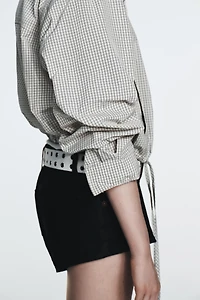 PLAID NYLON JACKET