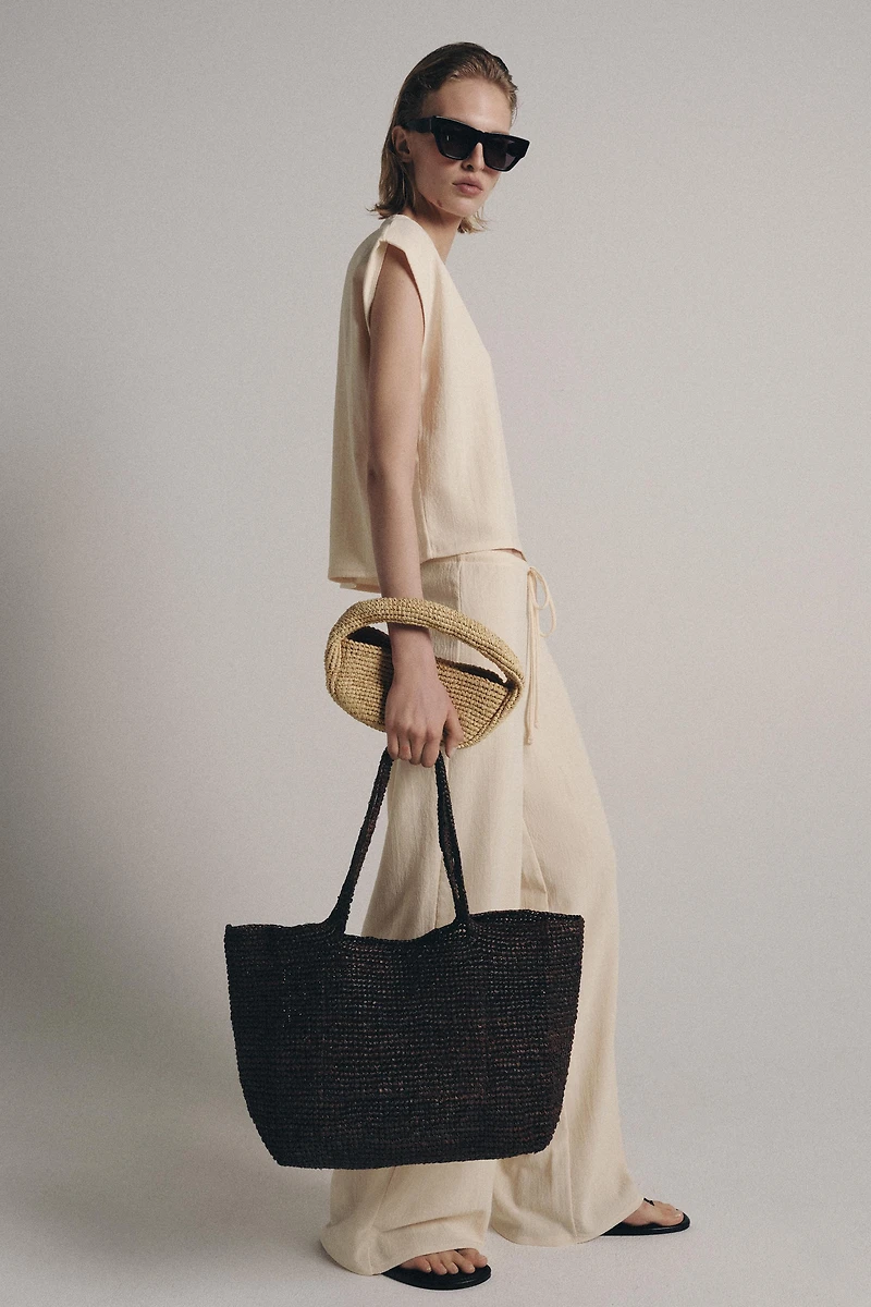 RAFFIA TOTE BAG