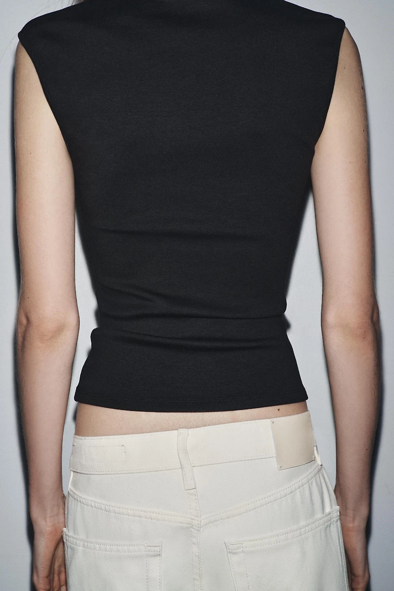 STRETCH RIB T-SHIRT