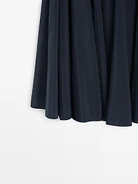 Midi skirt with pintucks