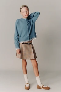 DOUBLE LAYER TRIM KNIT CARDIGAN