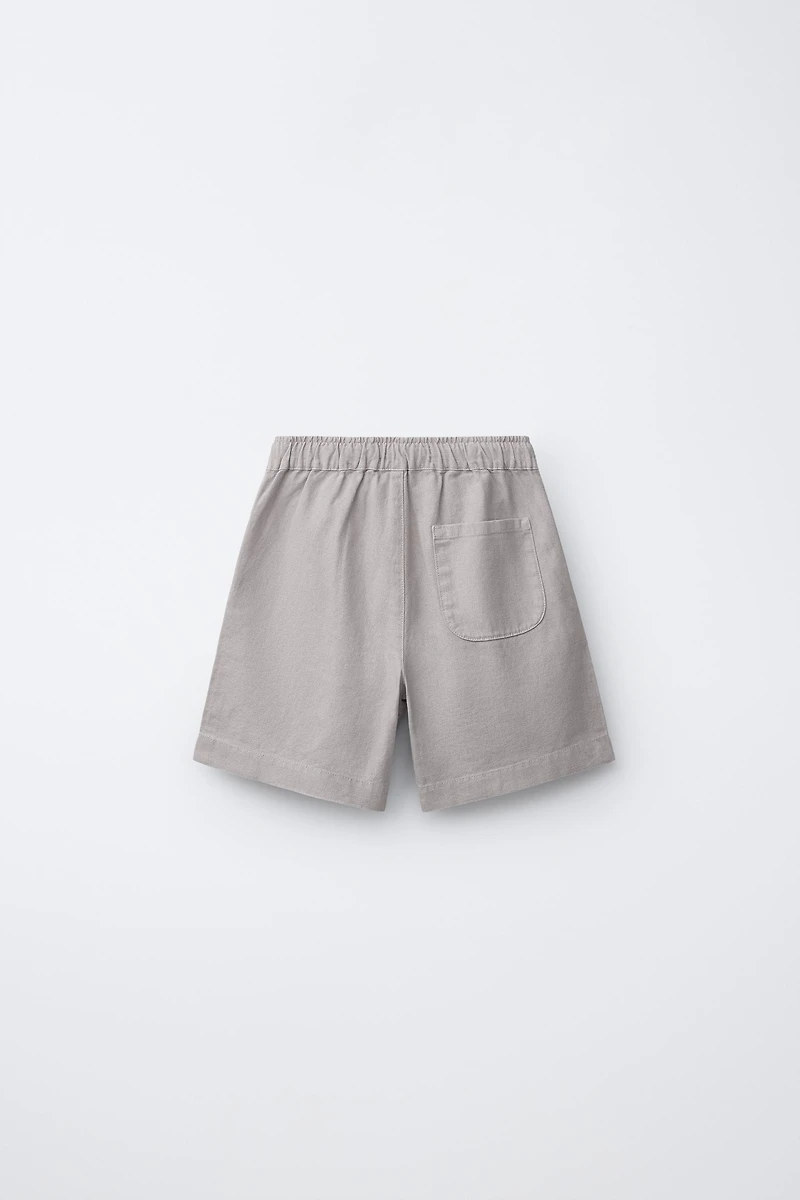 SHORT AVEC LIN ET COTON